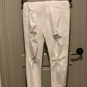 White Hollister Mom Jeans-Size 5L
